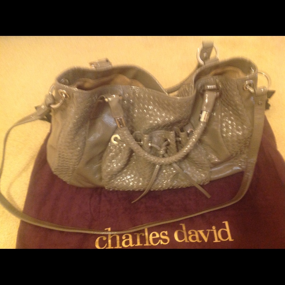 Charles David oversized LEATHER handbag